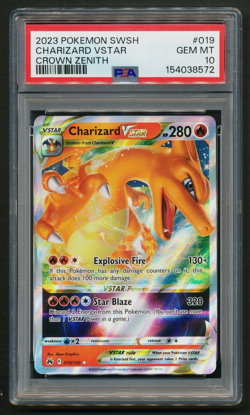 Charizard VSTAR 019/159 Ultra Rare Holo Pokemon 2023 Crown Zenith PSA 10 GEM - Image 1