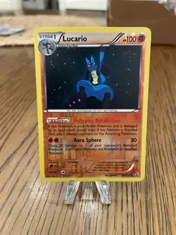 Pokemon TCG Lucario 80/113 Legendary Treasures Reverse Holo Rare 100 HP 2013 - Image 1