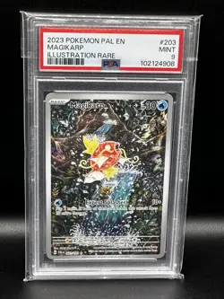 2023 POKEMON PAL EN-PALDEA EVOLVED ILLUSTRATION RARE #203 MAGIKARP PSA 9 - Image 1
