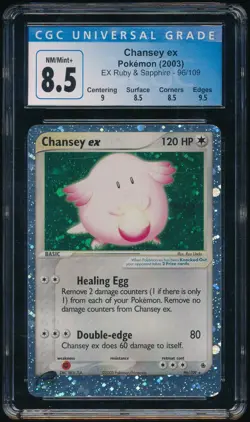 CHANSEY EX CGC 8.5 96/109 e series 2003 Ruby & Sapphire Pokemon - Image 1