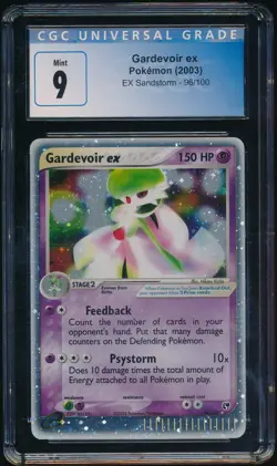GARDEVOIR EX CGC 9 96/100 e series Sandstorm Holo English Pokemon - Image 1