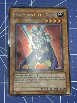 Yugioh Obnoxious Celtic Guard CT1-EN006 2004 Collectors Tin Limited Edition HP - Image 2
