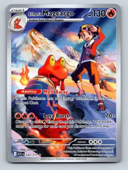 2026 Pokemon ASC EN Ascended Heros 222/217 Ethan's Magcargo Illustration Rare NM - Image 1