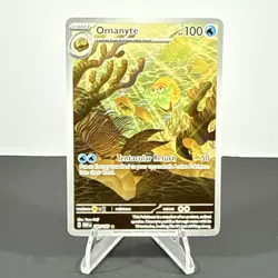 Pokemon TCG Omanyte 180/165 SV 151 Illustration Rare Holo English 100 HP - Image 1
