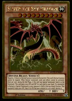 Yu-Gi-Oh TCG #MVP1-ENG57 Slifer the Sky Dragon 1st Edition Gold Rare MP - Image 1