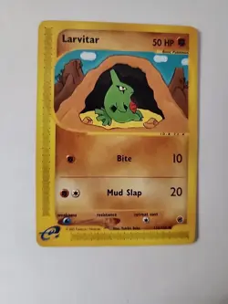 Pokemon Larvitar #116/165 Common - 2002 Expedition Base Set - NM to MT Condition - Image 1
