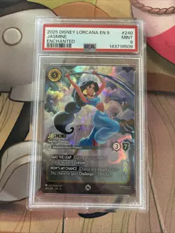 Disney Lorcana EN 9 JASMINE FEARLESS PRINCESS ENCHANTED PSA 9 #240 From Fabled - Image 1