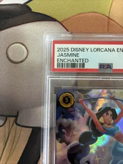 Disney Lorcana EN 9 JASMINE FEARLESS PRINCESS ENCHANTED PSA 9 #240 From Fabled - Image 2