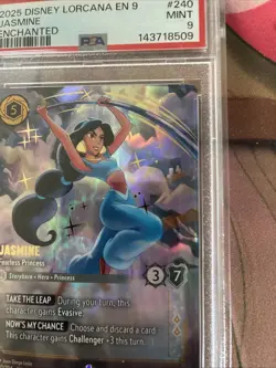 Disney Lorcana EN 9 JASMINE FEARLESS PRINCESS ENCHANTED PSA 9 #240 From Fabled - Image 4