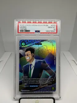 2025 UNION ARENA UEX04BT/HTR HUNTER X HUNTER VOL.2 #070 LEORIO 1 STAR PSA 10 - Image 1