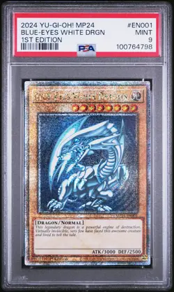 2024 YU-GI-OH! MP24-25TH ANV TIN: DUELING MIRRORS BLUE-EYES WHITE DRAGON PSA 9 - Image 1