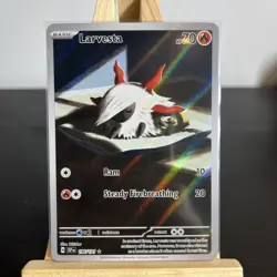 Pokemon TCG Larvesta Illustration Rare Card Surging Sparks 196/191 Ungraded NM - Image 1