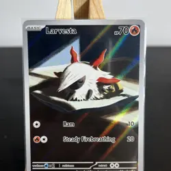 Pokemon TCG Larvesta Illustration Rare Card Surging Sparks 196/191 Ungraded NM - Image 3