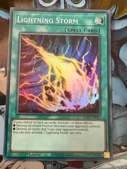 Lightning Storm RA01-EN061 SUPER RARE YuGiOh Card - Image 1