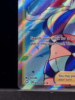 Pokemon TCG Skyla Shining Fates Holo Ultra Rare Full Art Card 072/072 - Image 4