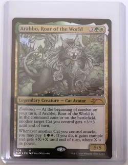 MTG Secret Lair OMG Kitties Arahbo Roar of the World Foil NM 025 - Image 1