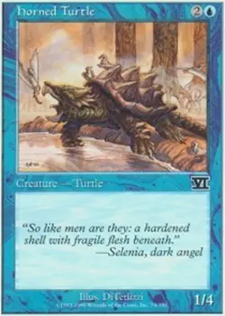 Horned Turtle - Heavily Played, English - Image 1