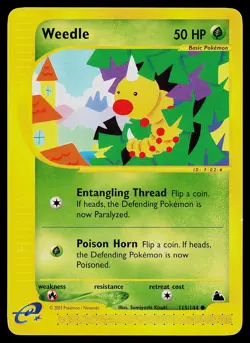 Pokemon Card - Weedle Skyridge 115/144 Common - Image 1