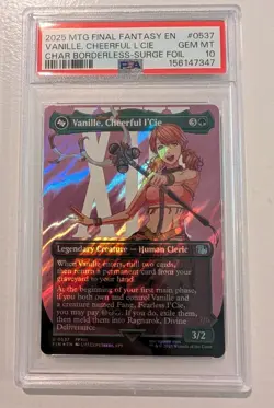 2025 Magic Final Fantasy #0537 Vanille Cheerful l'Cie PSA 10 Surge Foil - Image 1