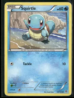 Squirtle 24/135 Common Plasma Storm Pokemon Damaged - Image 1