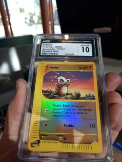 Cubone cgc 10 GEM MINT REVERSE HOLO Skyridge 2002 E-Reader 72/144 psa Card CCG - Image 3