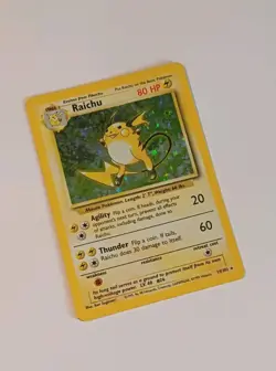 Pokemon TCG Raichu Holo Rare Card 14/102 Base Set - Image 2