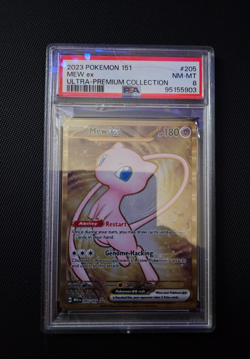 Pokemon TCG Mew ex 205/165 SV 151 Hyper Rare Holo PSA 8 - Image 1