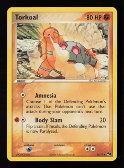 Torkoal 010/017 POP Series 1 Pokemon Card -A4 - Image 1