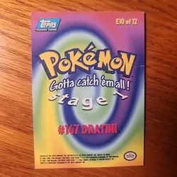 Dratini SILVER Foil E10 TOPPS Movie Edition #147 Pokemon Card TCG DAMAGED - Image 2