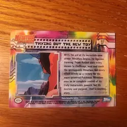 Pokemon Topps Trying out the New Toy #7 Mewtwo Strikes Back Movie Blue Logo - Image 2