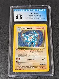 2000 POKEMON 2-PLAYER CD-ROM STARTER SET 1ST ED COSMOS FOIL MACHAMP-HOLO CGC 8.5 - Image 1