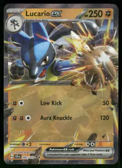 2024 Lucario ex 082/142 Double Rare Holo NM SV07: Stellar Crown Pokemon - Image 1