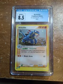 CGC 8.5 Pokemon TCG Armaldo EX Sandstorm 1 Holo Holo Rare - Image 1