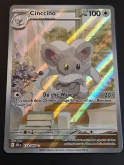 Pokemon Cinccino 153/086 Illustration Rare Black Bolt English Card NM - Image 1
