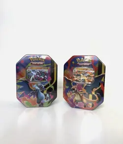 Mega Charizard X Ex And Y Ex Bundle Tins, Brand New + Factory Sealed Pokemon TCG - Image 1