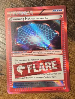 Pokemon TRAINER Card Jamming Net Phantom Forces 98/119 Holo Rare English LP - Image 1