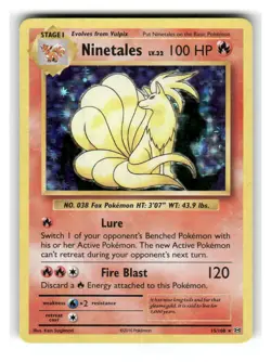 Ninetales 15/108 Holo Rare Evolutions Pokemon Holo Moderately Played - Image 1