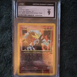 Entei CGC 9 Black Star Promos 34 Reverse Holo Promo English 2001 *swirl* - Image 1