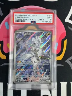 PSA 9 - 2025 Pokemon Journey Together N's Reshiram #167 - Stamped - Image 1
