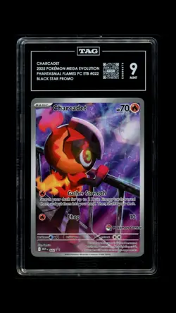 2025 Pokemon Charcadet #22 Phantasmal Flames PC ETB Black Star Promo TAG Mint 9 - Image 1