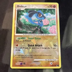 Nintendo Pokemon TCG Riolu 16/17 POP Series 8 Holo Rare 2008 50 HP LP - Image 1