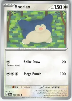 Snorlax 144/191 Common Surging Sparks Pokemon Near Mint - Image 1