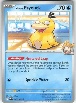 Misty's Psyduck 045/182 Uncommon Destined Rivals Pokemon Near Mint - Image 1