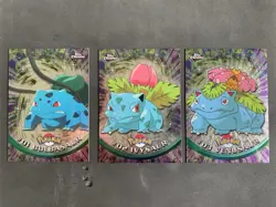 Pokemon Topps Chrome • Venusaur • Ivysaur • Bulbasaur • 1999 • USA • Pack Fresh - Image 1