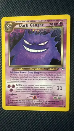Dark Gengar 6/105 Holo Rare Neo Destiny Pokemon Unlimited Holo Damaged - Image 1