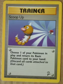Scoop Up 107/130 Rare Non-Holo Base 2 Set Pokemon Trainer Card NM/LP - Image 1
