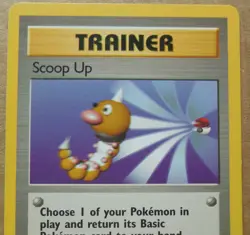 Scoop Up 107/130 Rare Non-Holo Base 2 Set Pokemon Trainer Card NM/LP - Image 2