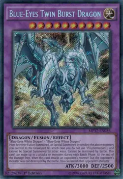 Blue-Eyes Twin Burst Dragon [MP17-EN056] Secret Rare Lightly Played 1st Edition - Image 1