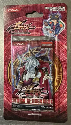 Yugioh STORM OF RAGNAROK 1st Edition Blister Pack - Image 1