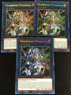 Yugioh Tellarknight Ptolemaeus BLMR-EN083 1ST SECRET x3 (NM) - Image 1